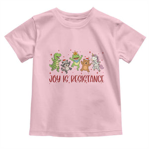 Joy Is Resistance Toddler T Shirt Funny Portland Frog Protest Christmas Gift - Print Your Wear