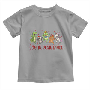 Joy Is Resistance Toddler T Shirt Funny Portland Frog Protest Christmas Gift - Print Your Wear