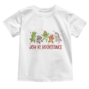 Joy Is Resistance Toddler T Shirt Funny Portland Frog Protest Christmas Gift - Print Your Wear
