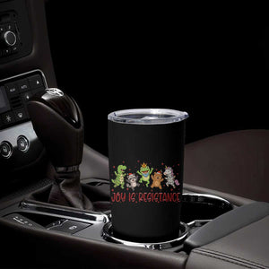 Joy Is Resistance Tumbler Cup Funny Portland Frog Protest Christmas Gift - Print Your Wear