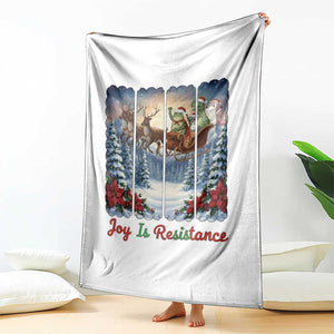 Joy Is Resistance Portland Frog Protest Throw Blanket Funny Holiday Meme Gift Idea TS12 Print Your Wear