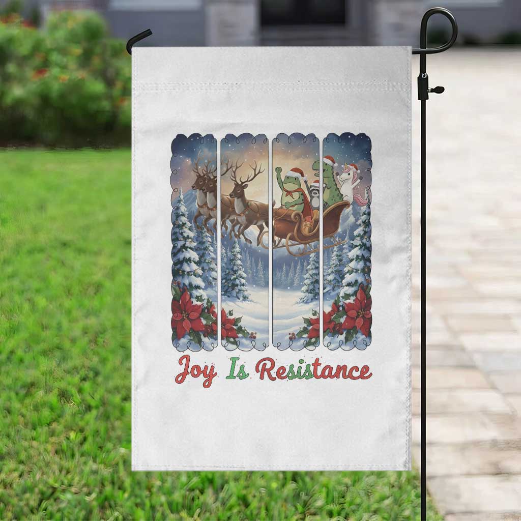 Joy Is Resistance Portland Frog Protest Garden Flag Funny Holiday Meme Gift Idea TS12 Print Your Wear