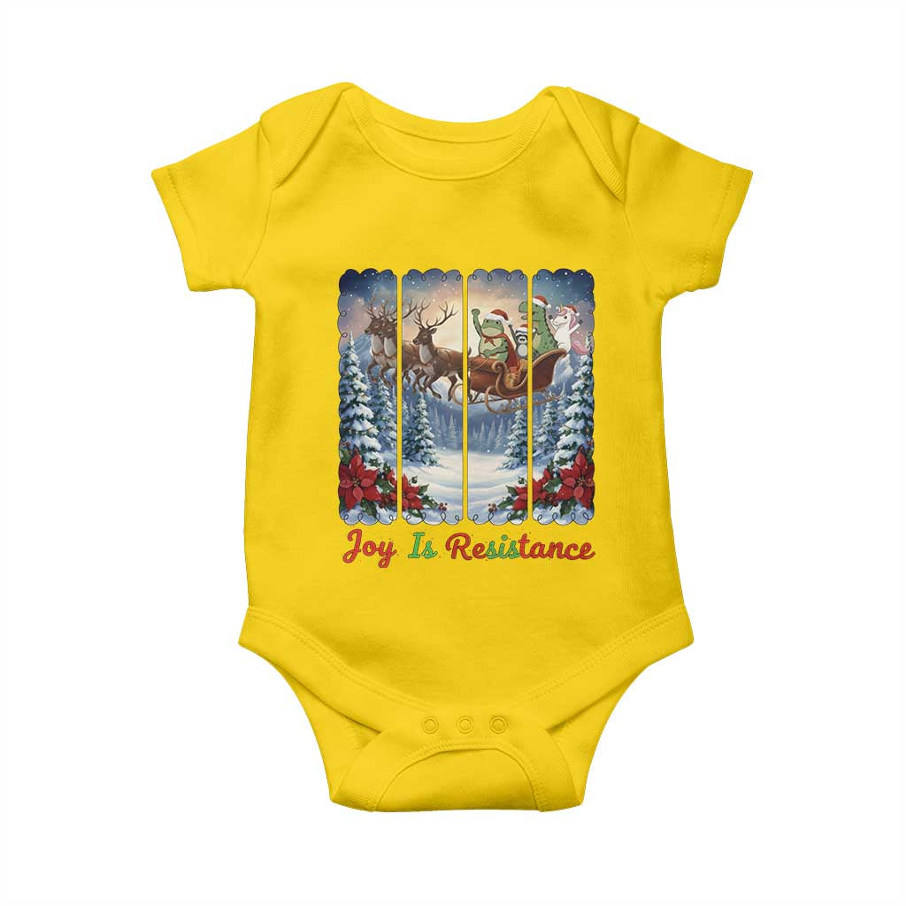 Joy Is Resistance Portland Frog Protest Baby Onesie Funny Holiday Meme Gift Idea TS12 Daisy Print Your Wear