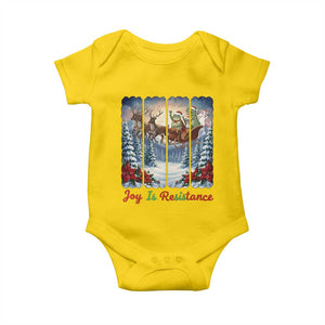 Joy Is Resistance Portland Frog Protest Baby Onesie Funny Holiday Meme Gift Idea - Print Your Wear