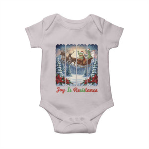 Joy Is Resistance Portland Frog Protest Baby Onesie Funny Holiday Meme Gift Idea TS12 Ice Gray Print Your Wear