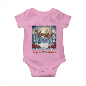 Joy Is Resistance Portland Frog Protest Baby Onesie Funny Holiday Meme Gift Idea TS12 Light Pink Print Your Wear