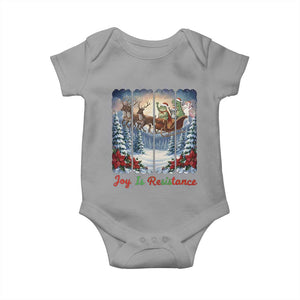 Joy Is Resistance Portland Frog Protest Baby Onesie Funny Holiday Meme Gift Idea TS12 Sport Gray Print Your Wear