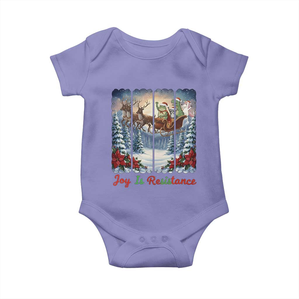 Joy Is Resistance Portland Frog Protest Baby Onesie Funny Holiday Meme Gift Idea TS12 Violet Print Your Wear