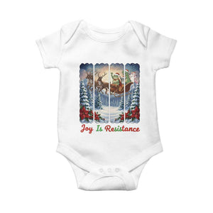 Joy Is Resistance Portland Frog Protest Baby Onesie Funny Holiday Meme Gift Idea TS12 White Print Your Wear