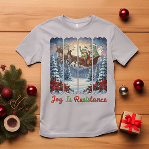 Joy Is Resistance Portland Frog Protest T Shirt Funny Holiday Meme Gift Idea - Print Your Wear