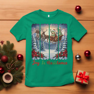 Joy Is Resistance Portland Frog Protest T Shirt Funny Holiday Meme Gift Idea - Print Your Wear