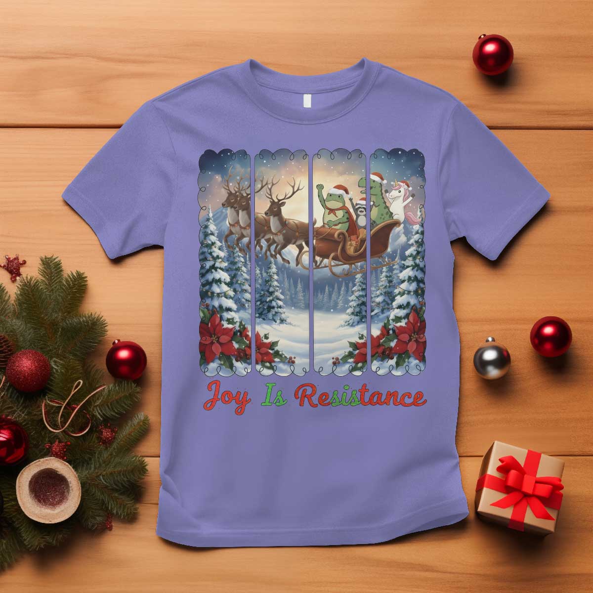 Joy Is Resistance Portland Frog Protest T Shirt Funny Holiday Meme Gift Idea TS12 Violet Print Your Wear