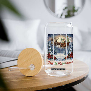 Joy Is Resistance Portland Frog Protest Glass Can Funny Holiday Meme Gift Idea TS12 Print Your Wear