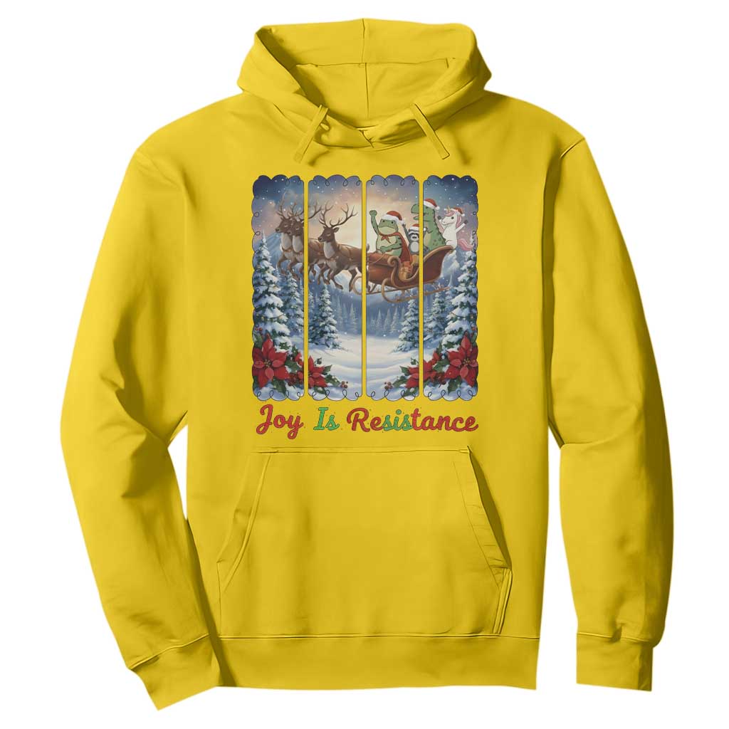 Joy Is Resistance Portland Frog Protest Hoodie Funny Holiday Meme Gift Idea TS12 Daisy Print Your Wear