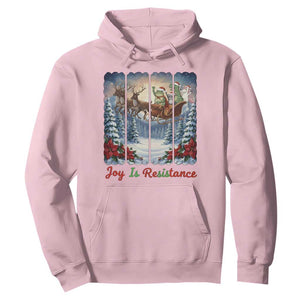 Joy Is Resistance Portland Frog Protest Hoodie Funny Holiday Meme Gift Idea TS12 Light Pink Print Your Wear