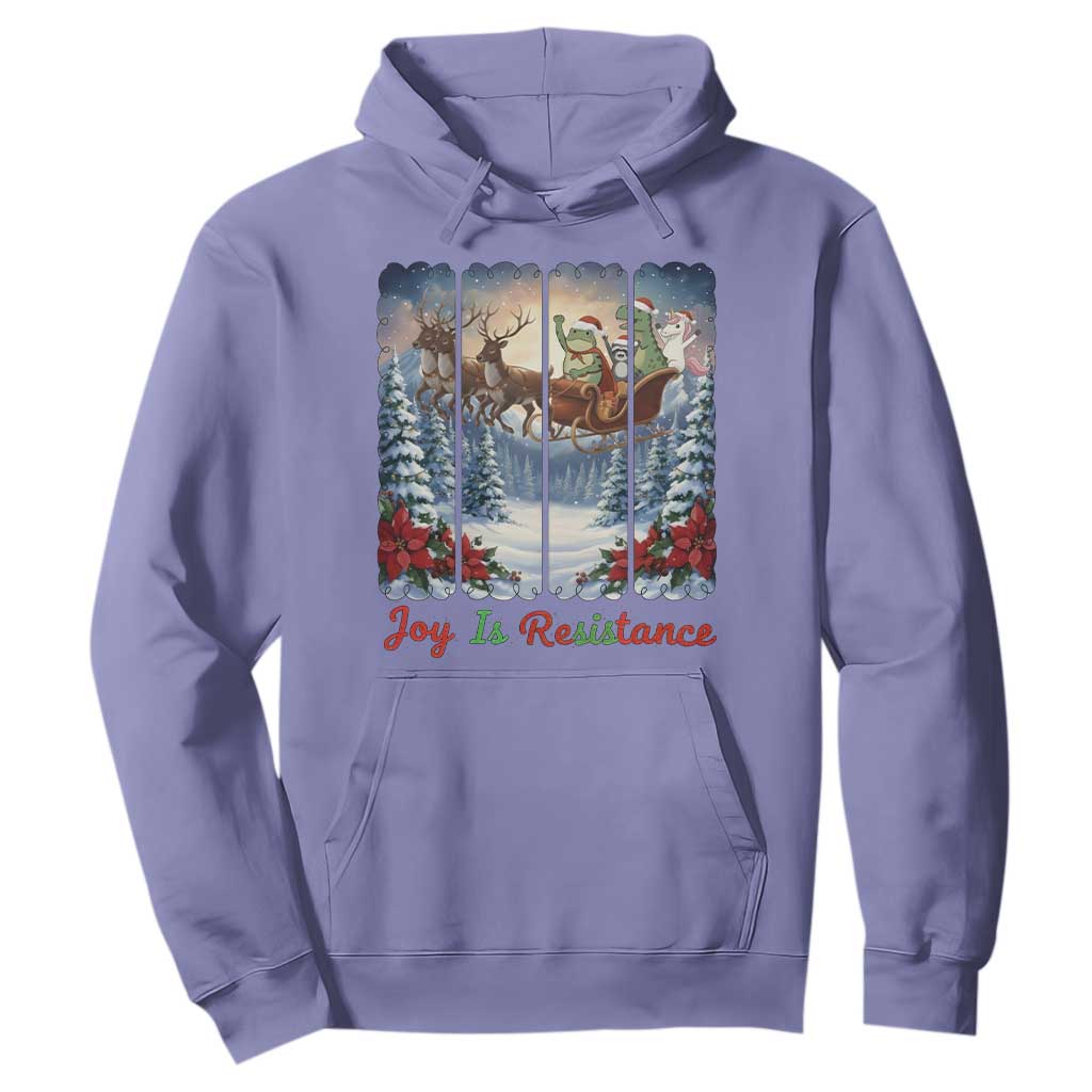 Joy Is Resistance Portland Frog Protest Hoodie Funny Holiday Meme Gift Idea TS12 Violet Print Your Wear