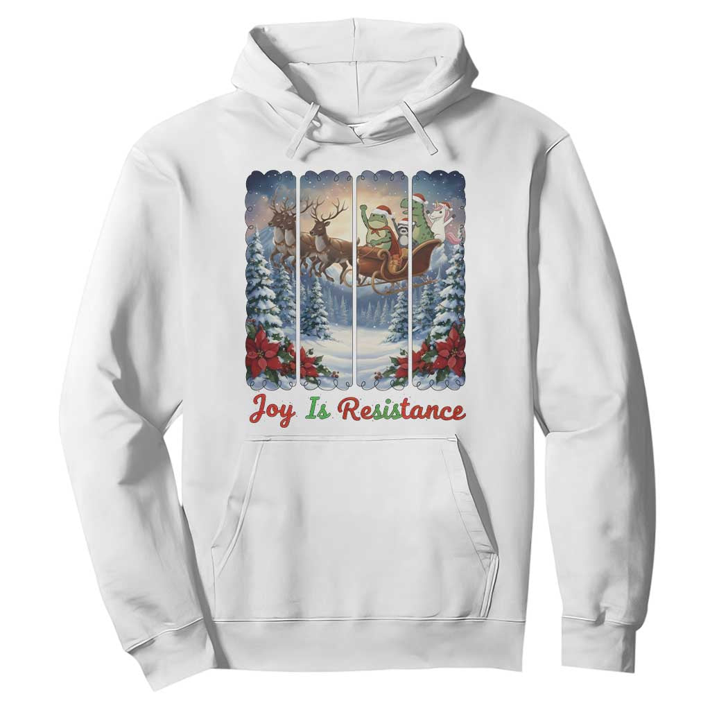 Joy Is Resistance Portland Frog Protest Hoodie Funny Holiday Meme Gift Idea TS12 White Print Your Wear