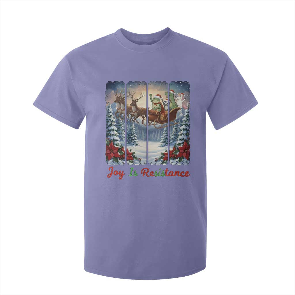 Joy Is Resistance Portland Frog Protest T Shirt For Kid Funny Holiday Meme Gift Idea TS12 Violet Print Your Wear
