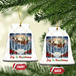 Joy Is Resistance Portland Frog Protest Ceramic Ornament Funny Holiday Meme Gift Idea - Print Your Wear