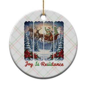 Joy Is Resistance Portland Frog Protest Ceramic Ornament Funny Holiday Meme Gift Idea - Print Your Wear