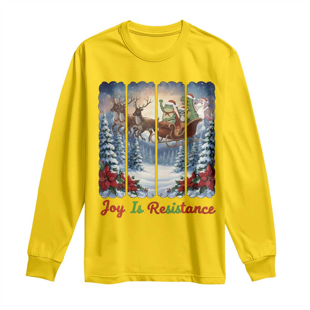 Joy Is Resistance Portland Frog Protest Long Sleeve Shirt Funny Holiday Meme Gift Idea TS12 Daisy Print Your Wear