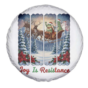 Joy Is Resistance Portland Frog Protest Spare Tire Cover Funny Holiday Meme Gift Idea - Print Your Wear