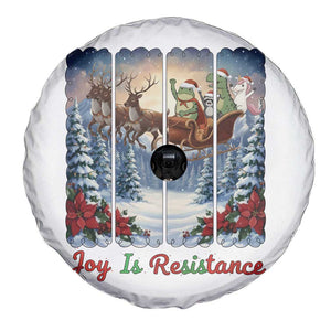 Joy Is Resistance Portland Frog Protest Spare Tire Cover Funny Holiday Meme Gift Idea - Print Your Wear