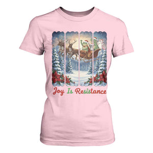 Joy Is Resistance Portland Frog Protest T Shirt For Women Funny Holiday Meme Gift Idea TS12 Light Pink Print Your Wear