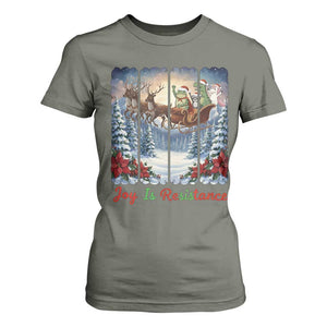 Joy Is Resistance Portland Frog Protest T Shirt For Women Funny Holiday Meme Gift Idea TS12 Military Green Print Your Wear