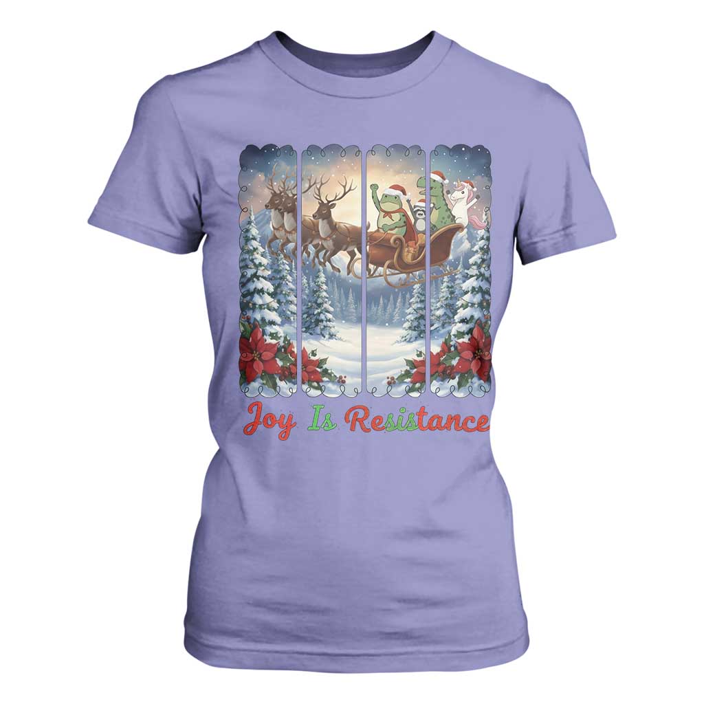 Joy Is Resistance Portland Frog Protest T Shirt For Women Funny Holiday Meme Gift Idea TS12 Violet Print Your Wear