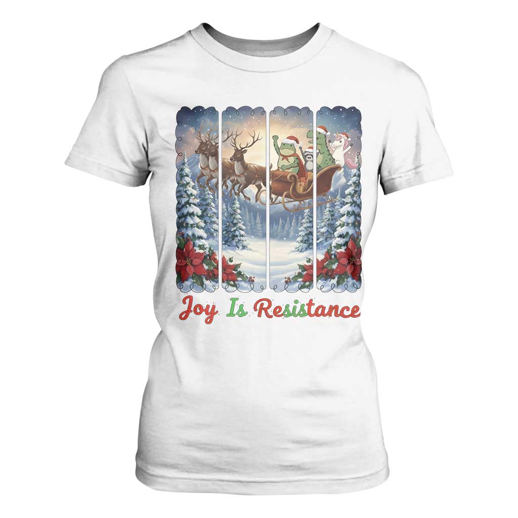 Joy Is Resistance Portland Frog Protest T Shirt For Women Funny Holiday Meme Gift Idea TS12 White Print Your Wear