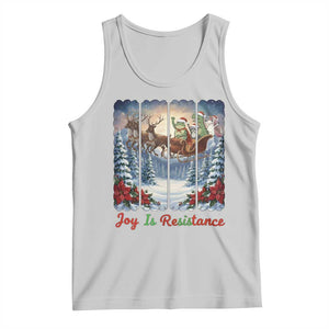Joy Is Resistance Portland Frog Protest Tank Top Funny Holiday Meme Gift Idea - Print Your Wear