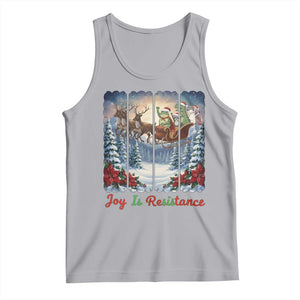 Joy Is Resistance Portland Frog Protest Tank Top Funny Holiday Meme Gift Idea - Print Your Wear