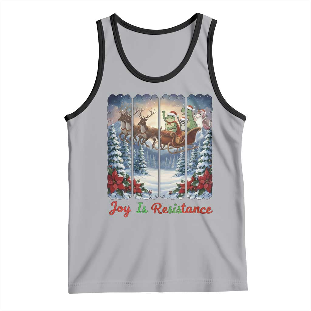 Joy Is Resistance Portland Frog Protest Tank Top Funny Holiday Meme Gift Idea TS12 Athletic Heather Black Print Your Wear
