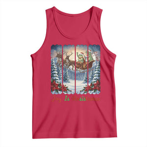 Joy Is Resistance Portland Frog Protest Tank Top Funny Holiday Meme Gift Idea - Print Your Wear