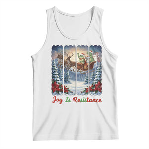 Joy Is Resistance Portland Frog Protest Tank Top Funny Holiday Meme Gift Idea - Print Your Wear