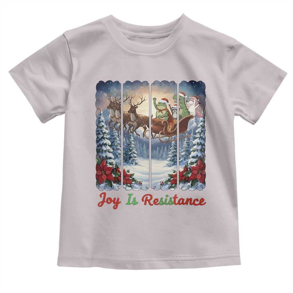 Joy Is Resistance Portland Frog Protest Toddler T Shirt Funny Holiday Meme Gift Idea TS12 Ice Gray Print Your Wear