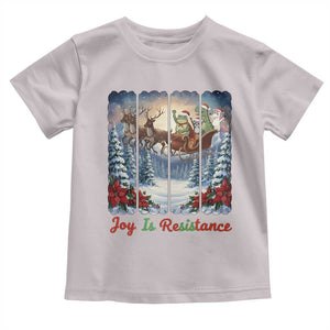 Joy Is Resistance Portland Frog Protest Toddler T Shirt Funny Holiday Meme Gift Idea TS12 Ice Gray Print Your Wear