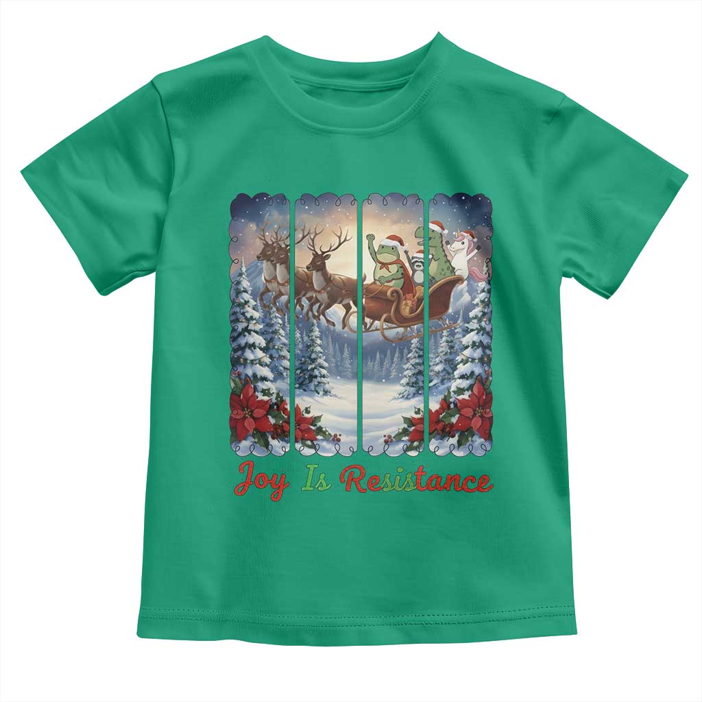 Joy Is Resistance Portland Frog Protest Toddler T Shirt Funny Holiday Meme Gift Idea TS12 Irish Green Print Your Wear