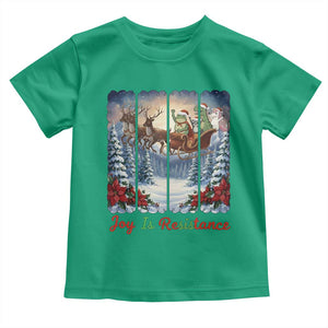 Joy Is Resistance Portland Frog Protest Toddler T Shirt Funny Holiday Meme Gift Idea - Print Your Wear