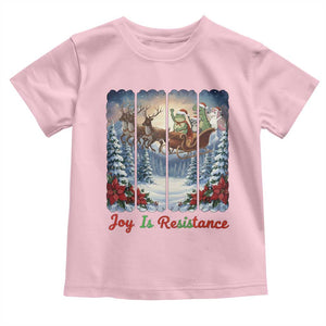 Joy Is Resistance Portland Frog Protest Toddler T Shirt Funny Holiday Meme Gift Idea TS12 Light Pink Print Your Wear