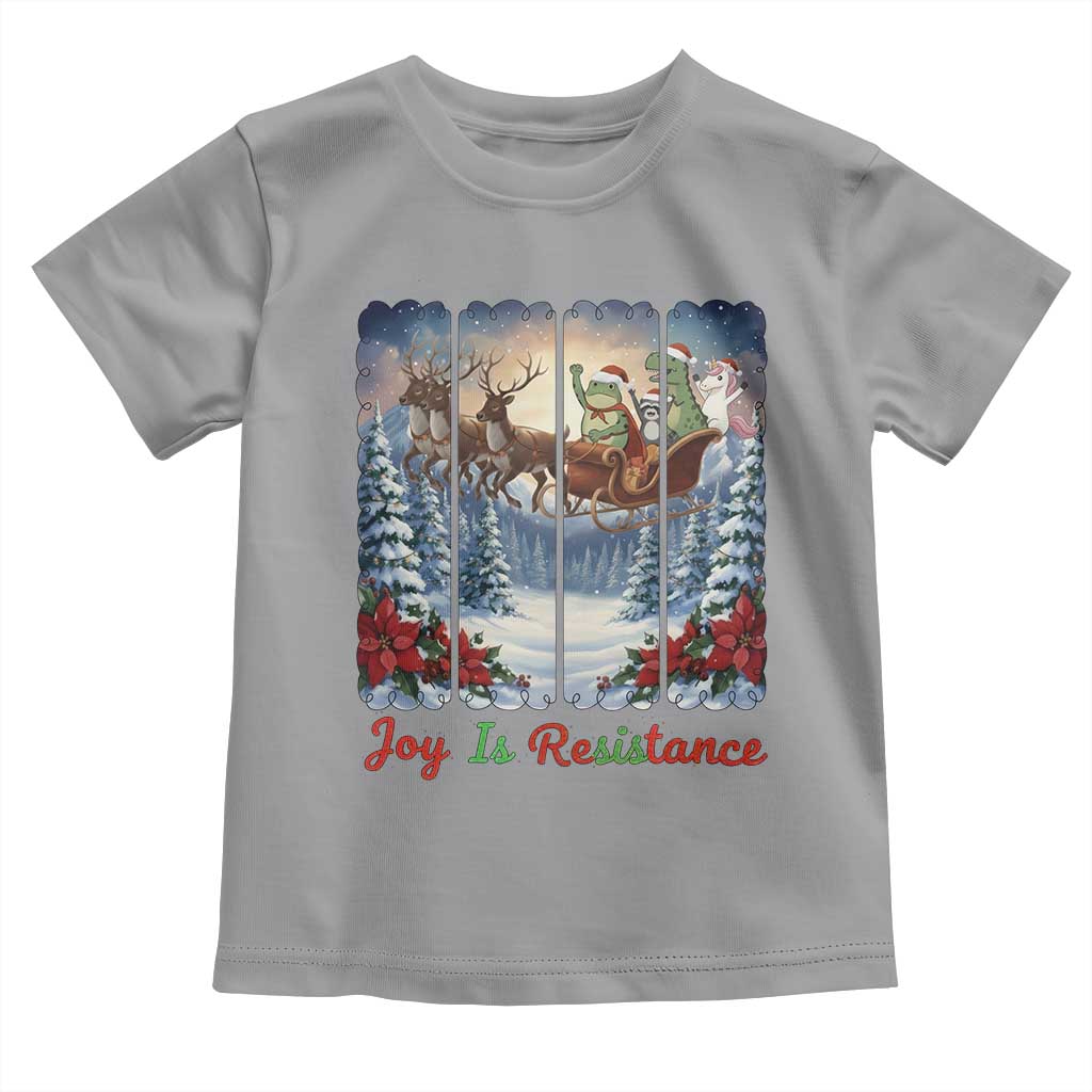 Joy Is Resistance Portland Frog Protest Toddler T Shirt Funny Holiday Meme Gift Idea TS12 Sport Gray Print Your Wear