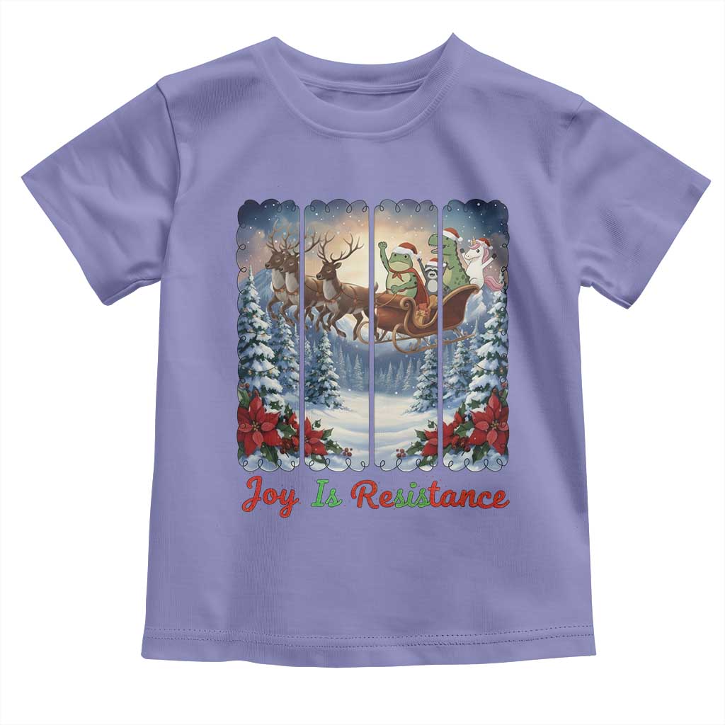Joy Is Resistance Portland Frog Protest Toddler T Shirt Funny Holiday Meme Gift Idea TS12 Violet Print Your Wear