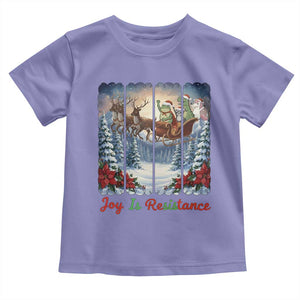 Joy Is Resistance Portland Frog Protest Toddler T Shirt Funny Holiday Meme Gift Idea TS12 Violet Print Your Wear