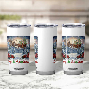Joy Is Resistance Portland Frog Protest Tumbler Cup Funny Holiday Meme Gift Idea TS12 Print Your Wear