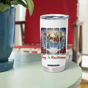 Joy Is Resistance Portland Frog Protest Tumbler Cup Funny Holiday Meme Gift Idea TS12 Print Your Wear