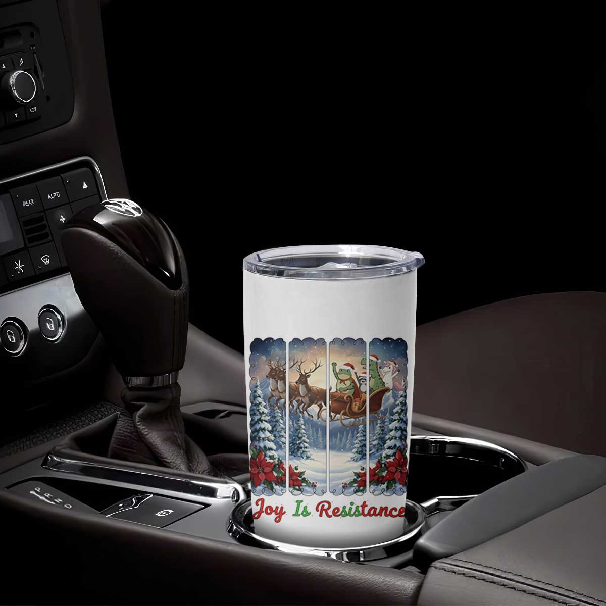 Joy Is Resistance Portland Frog Protest Tumbler Cup Funny Holiday Meme Gift Idea TS12 Print Your Wear