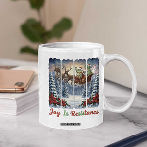 Joy Is Resistance Portland Frog Protest Coffee Mug Funny Holiday Meme Gift Idea - Print Your Wear