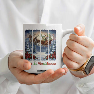 Joy Is Resistance Portland Frog Protest Coffee Mug Funny Holiday Meme Gift Idea - Print Your Wear