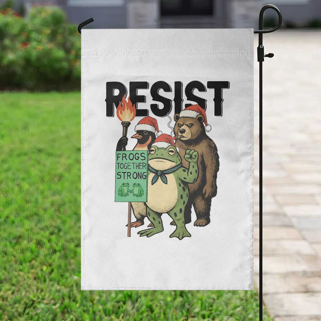 Funny Christmas Frogs Together Strong Garden Flag Portland Resist Meme Gift TS12 Print Your Wear